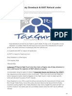Taxguru - In-Higher Rate of Duty Drawback IGST Refund Under GST Regime