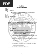 English 6 Quarter 3-Module 1: Objective