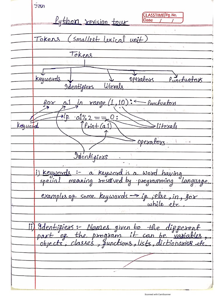 Complete Notes Python | PDF