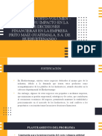Análisis Del Cvu y Su Impacto en Frtio Maíz Guatemala, s.a.