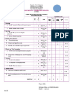 San Marcos Elementary School: Table of Specification in English 3 Fourth Quarter Objectives 1. Listening