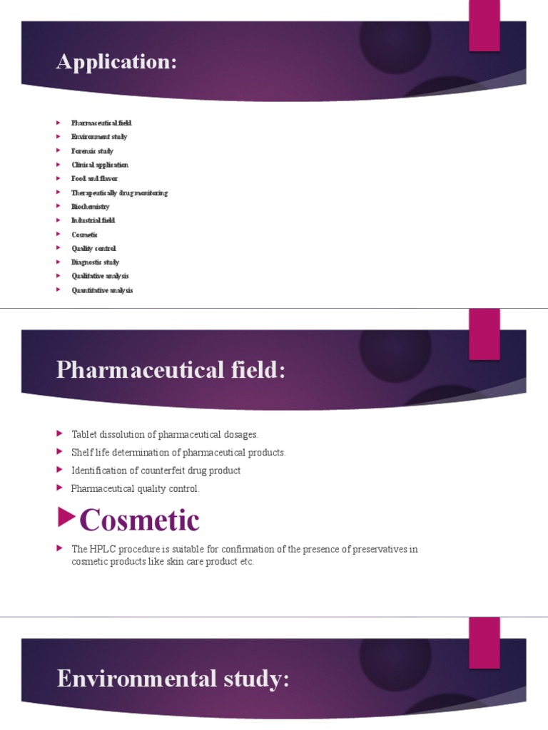 Hplc Applications Pharmaceutical Analysis Quality Control Pdf High