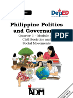 Philippine Politics and Governance: Quarter 3 - Module 11: Civil Societies and Social Movements