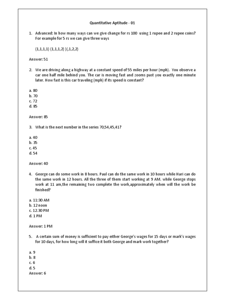 Work and Time Problem Solving | PDF | Speed | Area