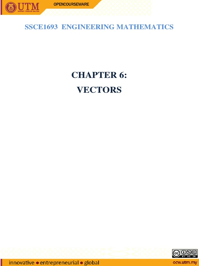 Chapter 6 Vectors Pdf Euclidean Vector Plane Geometry