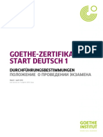 Goethe-Zertifikat A1: Start Deutsch 1: Durchführungsbestimmungen