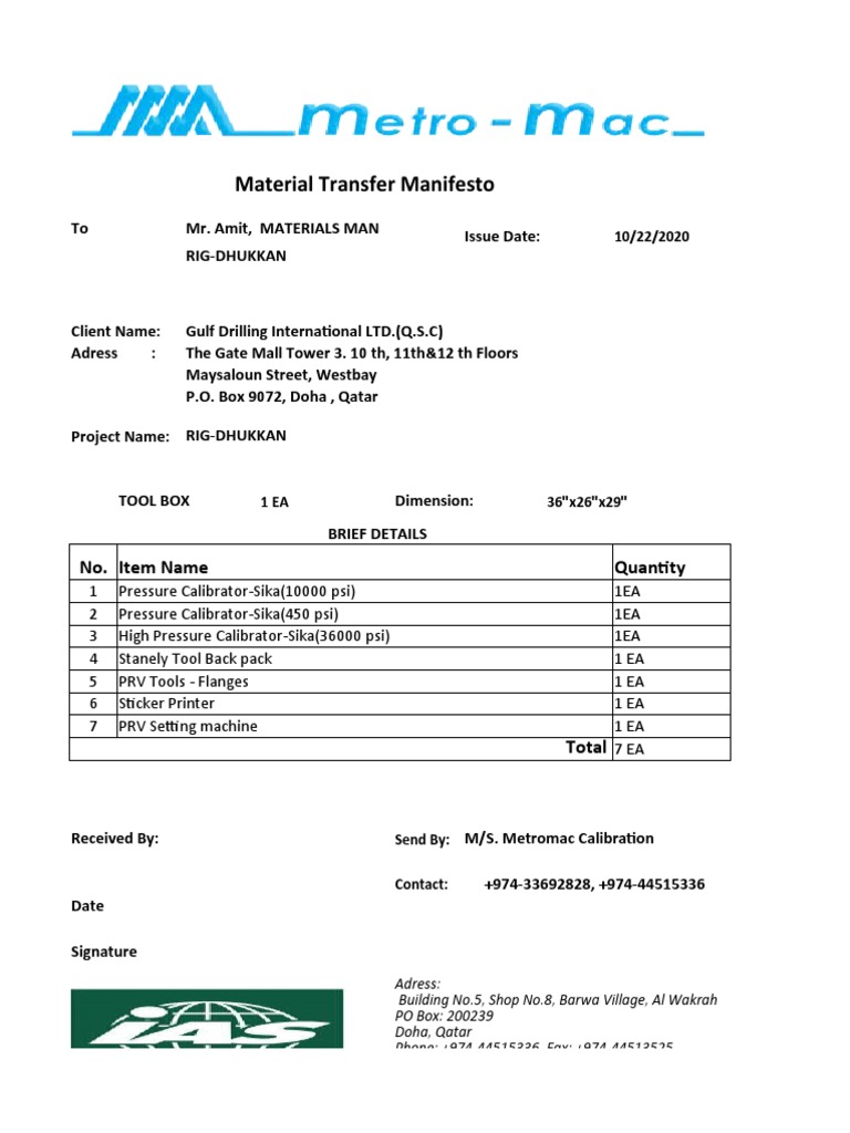 Equipment Transfer List-15!10!2020 | PDF
