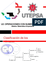 U2: Operaciones Con Numeros Reales: Materia: Matemática Empresarial