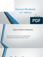 Harvard Bluebook 20 Edition: by Syed Owais Talib 4 Year, DSNLU