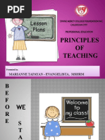 Principles OF Teaching: Divine Mercy College Foundation Inc. Caloocan City Professional Education