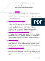 Daftar Pertanyaan Seminar Praktikum Proses Manufaktur 2021