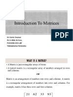 Introduction To Matrices