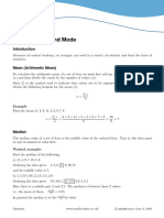 Exercise Based on Measure of Central Tendancy