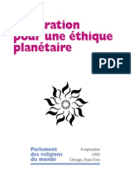 Déclaration Pour Une Éthique Planétaire - Parlement Des Religions Du Monde 1993