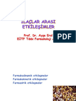 İlaçlar Arasi Etkileşimler: Eütf Tıbbi Farmakoloji Abd