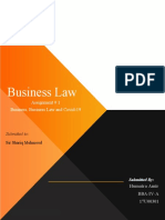 Assignment # 1 Business, Business Law and Covid-19