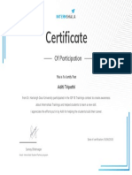 ISP 18 Participation Certificate