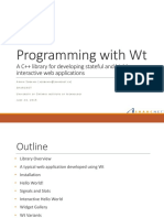 Programming with Wt: A C++ Library for Developing Stateful and Highly Interactive Web Apps