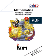 Mathematics: Quarter 3 - Module 2 Axiomatic Structure