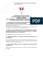 Evaluacion de Diagnostico Derecho Constitucional 2022.