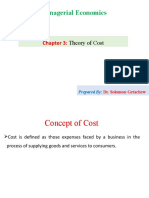 Managerial Economics Theory of Cost