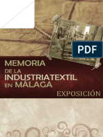 Catálogo exposición "Memoria de la industria textil en Málaga"
