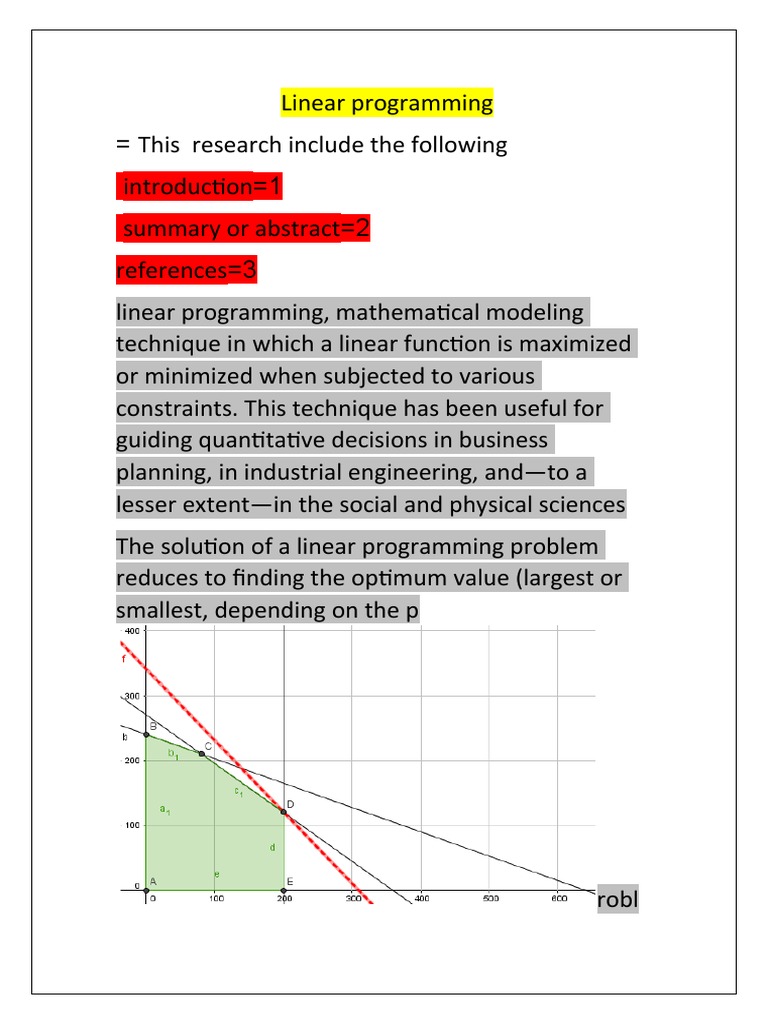 Linear Programming | PDF