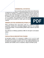 Populations in Inferential Statistics: Go To