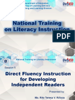 5 Session Presentation - Direct Fluency Instruction For Developing Independent Readers