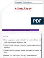 Python Array: Matters of Discussion