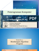 Pemrograman Komputer (02) Algoritma