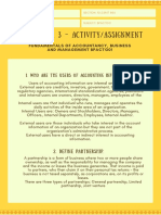 Chapter 3 - Activity/Assignment: 1. Who Are The Users of Accounting Information?