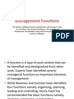 Functions of Mgt.