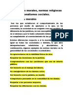 1.2. Normas Morales, Normas Religiosas y Convencionalismos Sociales.
