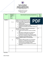 Most Essential Learning Competencies: Quarter I 1 - 2 4