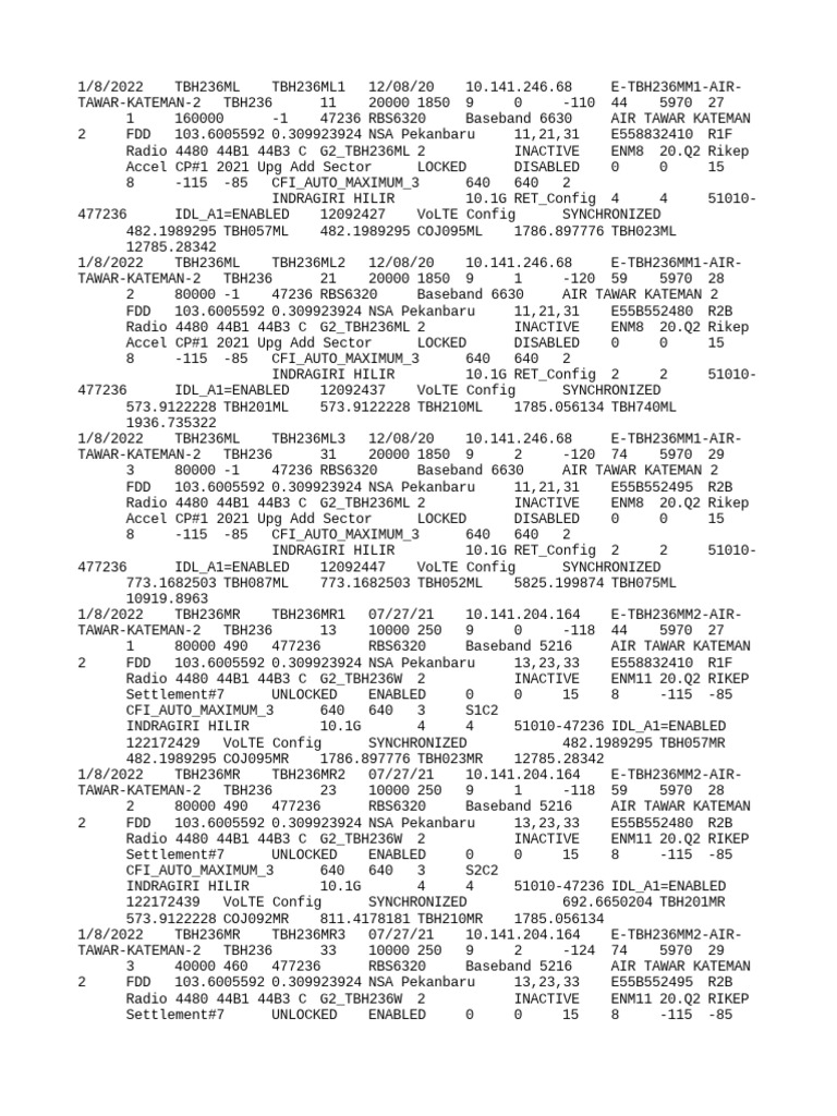 Config TBH236 | PDF | Telecommunications Engineering | Information And ...