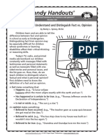 Handy Handouts: Helping Students Understand and Distinguish Fact vs. Opinion