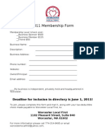 WLF - 2011 Membership Form