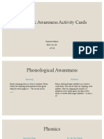 Phonemic Awareness Activity Cards