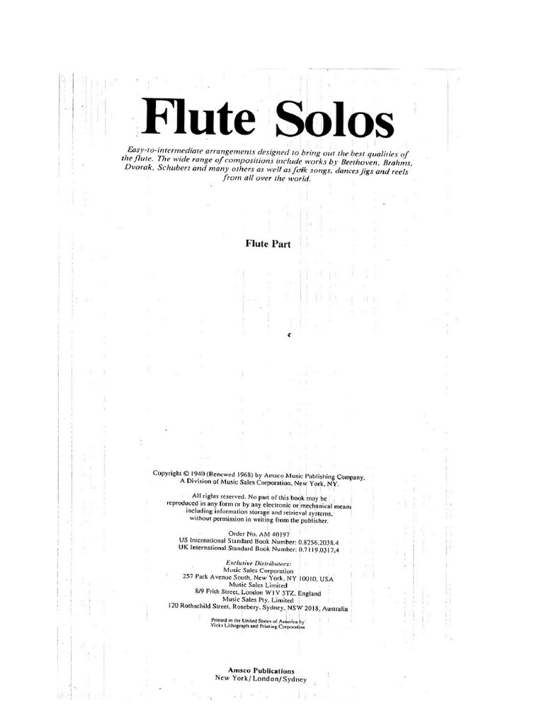 Flute Solos (Flute Part) PDF