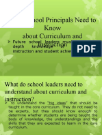 What Principals Need To Know About Curriculum and Instruction