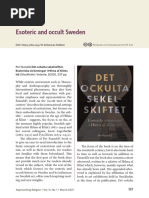 Esoteric and Occult Sweden: Book Review