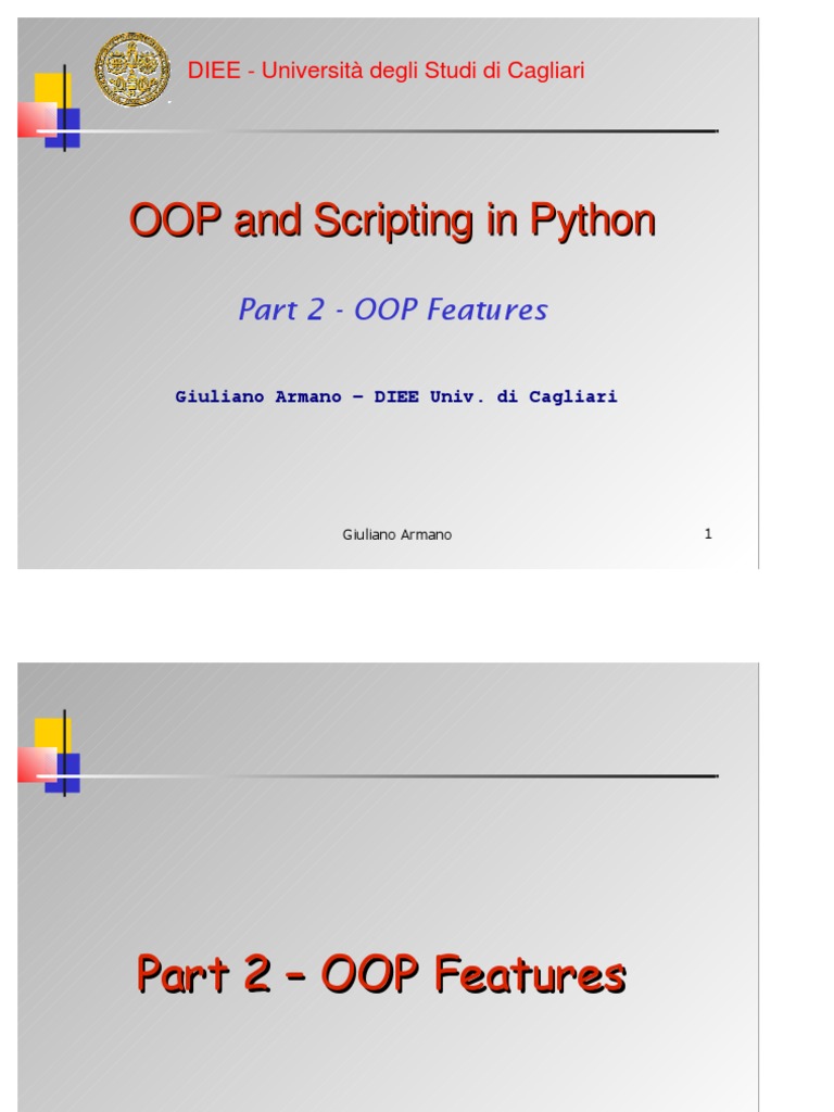 OOP and Scripting in Python | PDF | Method (Computer Programming ...