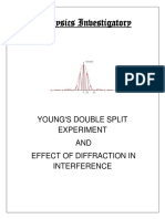 Physics Investigatory Project on Young's Double Slit Experiment