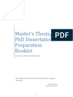 2018 Dissertation Preparation