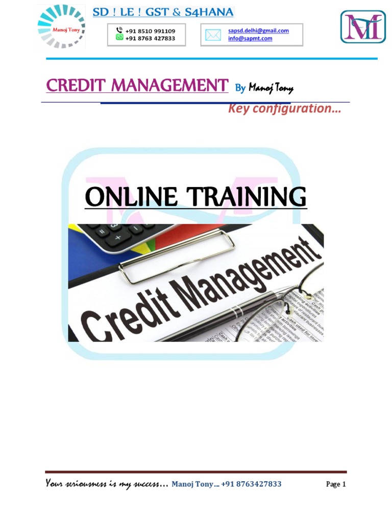 Credit Management in SAP Overview | PDF | Credit | Finance & Money ...