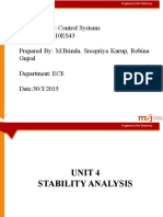 Stability Analysis-Control System