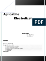 Aplicatiile Electrolizei