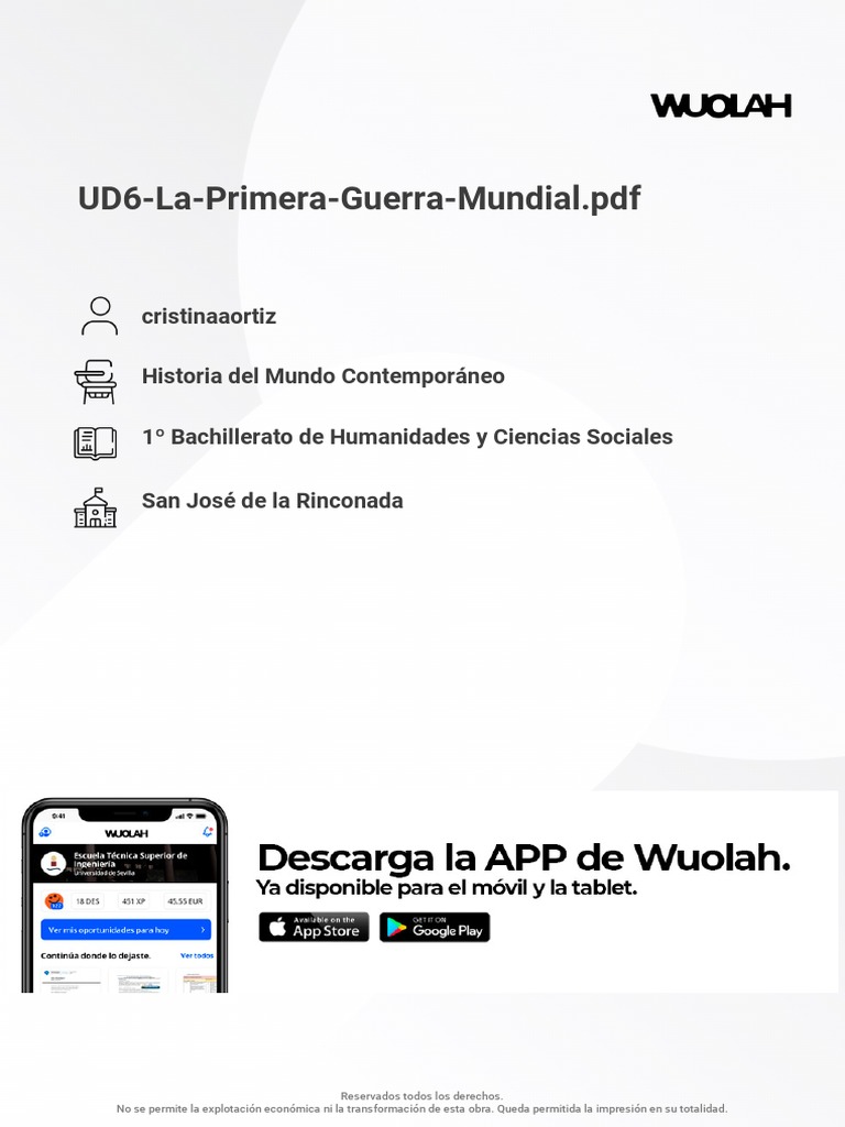 Causas y Consecuencias de la I Guerra Mundial | PDF | imperio Alemán ...