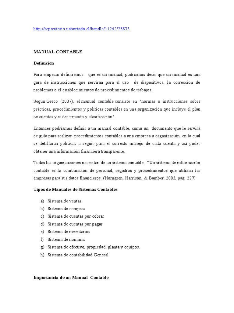 Manual Contable | PDF | Contabilidad | normas internacionales de ...